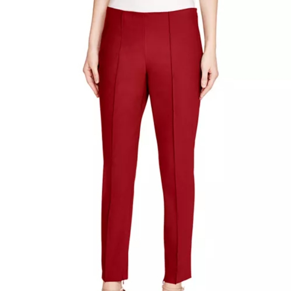 Theory Alettah approach  red  stretch pullon women's crop pants size 2